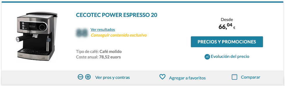 opiniones cecotec power espresso 20 ocu