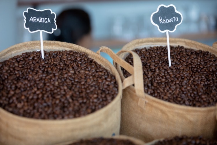 cafe mezcla arabica y robusta