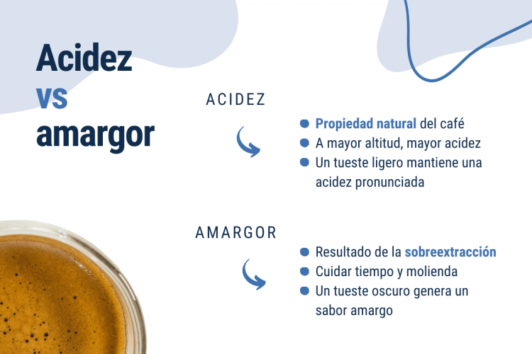 acidez vs amargor del café