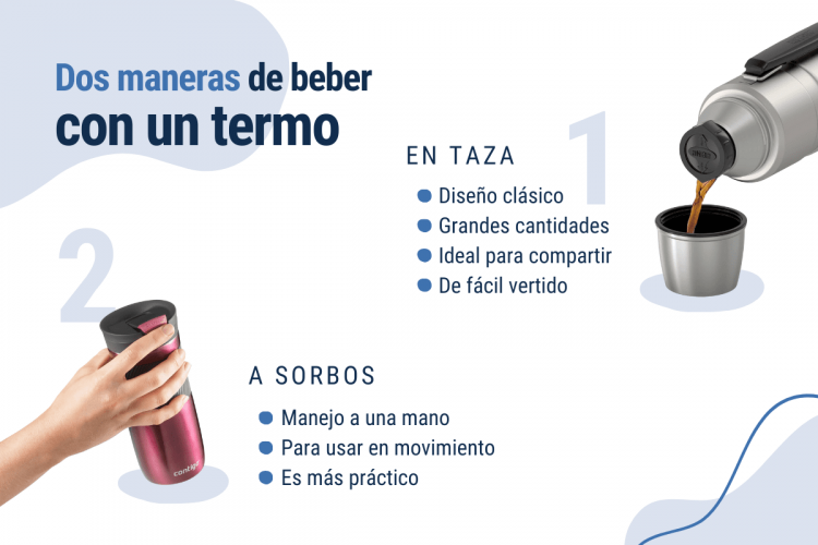 maneras de beber con un termo de café