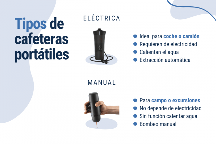 tipos de cafeteras portátiles