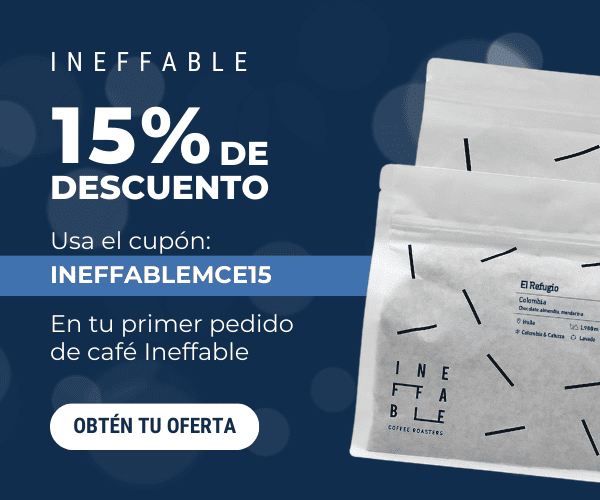 Cupón de descuento del 15% en el primer pedido de café Ineffable Coffee Roasters