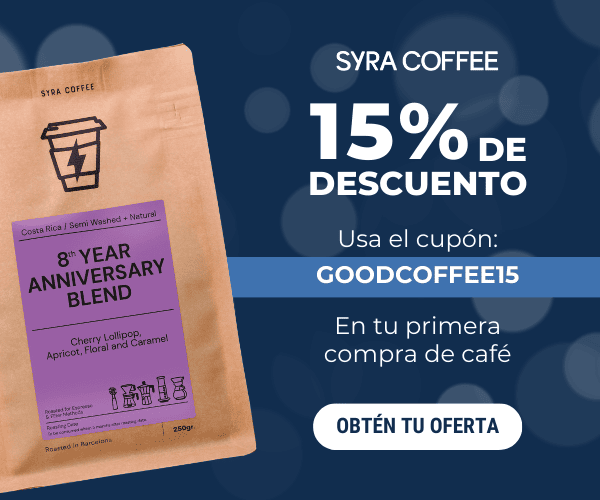 Cupón de descuento del 15% para la primera compra de café Syra Coffee